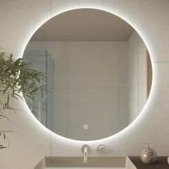 Miroir salle de bain LOMAZOO Dallas avec LED 80 cm rond