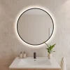 Miroir salle de bain LOMAZOO Torino avec LED 80 cm rond Noir