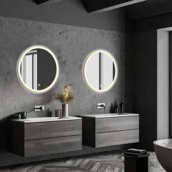 Miroir salle de bain LOMAZOO Boston avec LED 80 cm rond