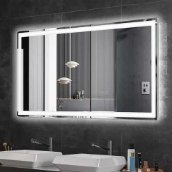 Miroir salle de bain LOMAZOO Memphis avec LED 120 x 60 cm