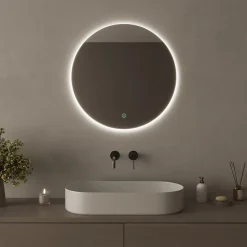 Miroir salle de bain LOMAZOO Essentials avec LED 60 cm rond