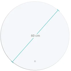 Miroir salle de bain LOMAZOO Essentials avec LED 60 cm rond