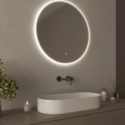 Miroir salle de bain LOMAZOO Essentials avec LED 60 cm rond