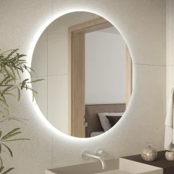 Miroir salle de bain LOMAZOO Atlanta avec LED 70 cm rond