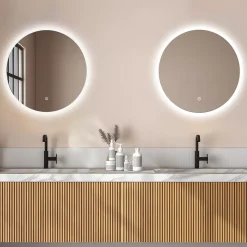 Miroir salle de bain LOMAZOO Atlanta avec LED 70 cm rond