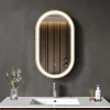 Miroir salle de bain lumineux LED LOMAZOO Berlin 40x70 cm ovale doré