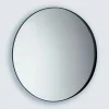 Miroir Salle De Bain Rond 60 Cm Avec Cadre Noir En Résine Thermoplastique