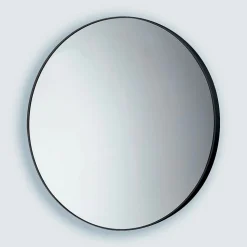 Miroir Salle De Bain Rond 60 Cm Avec Cadre Noir En Résine Thermoplastique