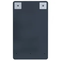 Miroir salle de bains avec tablette noire 40x70 cm, Homesight Sorrento