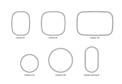 Miroir salle de bains éclairant à LED cadre doré oblong l.45 x H.85 x P.4 cm, anti-buée, MPGlass Céleste