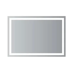 Miroir Salle de Bains Lumineux FRANCIA avec Eclairage Frontal et Rétro-Eclairé 90x80 LEDIMEX