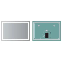 Miroir Salle de Bains Lumineux FRANCIA avec Eclairage Frontal et Rétro-Eclairé 90x80 LEDIMEX