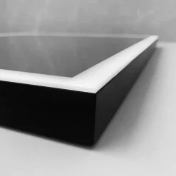 Miroir Salle de Bains Lumineux SUIZA Anti-Buée et Eclairage Frontal Triled Tactile On/Off Noir Mat 70x80cm LEDIMEX