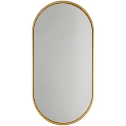Miroir salle de bains oblong 40x80 cm Tisa doré