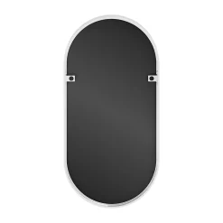 Miroir salle de bains oblong 40x80 cm, blanc, Tisa