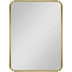 Miroir salle de bains rectangulaire 80x60 cm Tisa doré