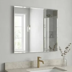 Miroir salle de bains rectangulaire 70X60 cm Wapta argent