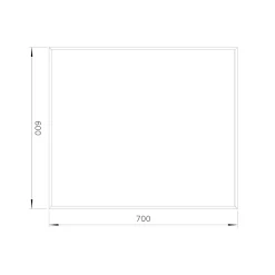 Miroir salle de bains rectangulaire 70X60 cm Wapta argent