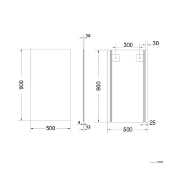 Miroir salle de bains rectangulaire 50 x 90 cm argent, GoodHome Imandra