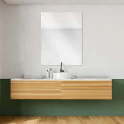 Miroir salle de bains rectangulaire 60 x 90 cm argent, GoodHome Imandra