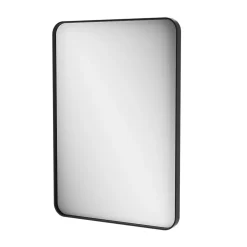 Miroir salle de bains rectangulaire 100x70 cm, noir, Tisa