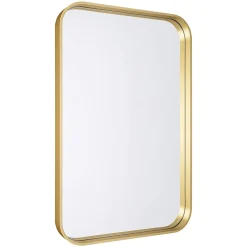 Miroir salle de bains rectangulaire 40x60 cm Tisa doré