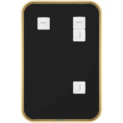 Miroir salle de bains rectangulaire 40x60 cm Tisa doré