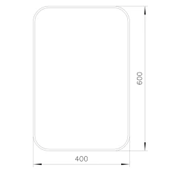 Miroir salle de bains rectangulaire 40x60 cm Tisa doré