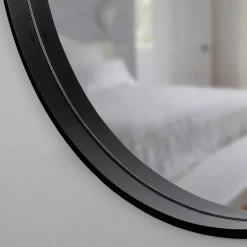 Miroir salle de bains rond diamètre 80 cm Tisa noir