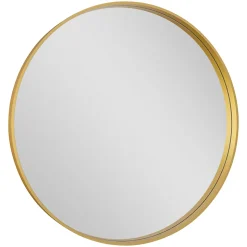 Miroir salle de bains rond diamètre 60 cm Tisa doré