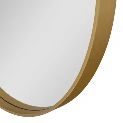 Miroir salle de bains rond diamètre 60 cm Tisa doré