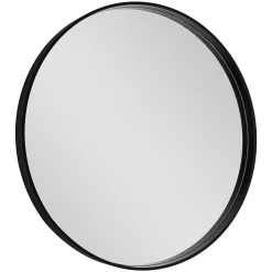 Miroir salle de bains rond diamètre 60 cm Tisa noir