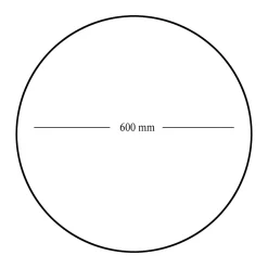 Miroir salle de bains rond diamètre 60 cm Dunnet noir