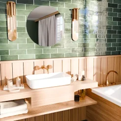 Miroir salle de bains rond diamètre 60 cm Dunnet noir