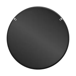 Miroir salle de bains rond Ø100 cm, noir, Tisa