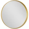 Miroir salle de bains rond diamètre 80 cm Tisa doré