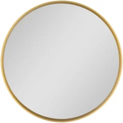 Miroir salle de bains rond diamètre 80 cm Tisa doré