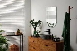 Miroir Semi-Ovale Tulup 50 x 90 cm Pour le maquillage et la décoration de salle de bain