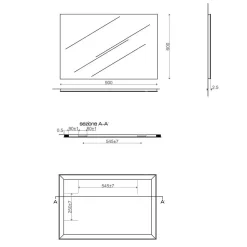 Miroir Simple 90X60 Avec Bordure Lissée Anti-Coupure