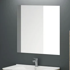 Miroir suspendu rectangulaire NEU, 80 cm x 60 cm, finition brillante Kibath