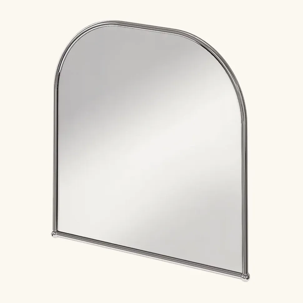 Miroir vintage arche incurvé chromé CHLOÉ l 70 x H 70 cm