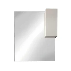 Miroir VITARIO Blanc brillant design avec rangement L100 x H110 x P18 cm