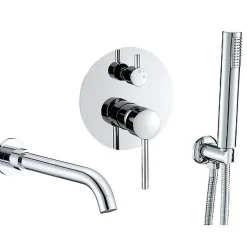 Mitigeur baignoire à encastrer avec douchette CARLOW chrome