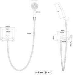 Mitigeur baignoire avec douchette Salle de Bain Robinet de baignoire avec Douchette Chrome
