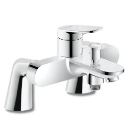 Mitigeur baignoire mécanique DURAVIT Wave chromé brillant avec colonnettes