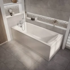 Mitigeur baignoire monocommande GROHE Start Loop chromé + Colonnettes Luxe chromé