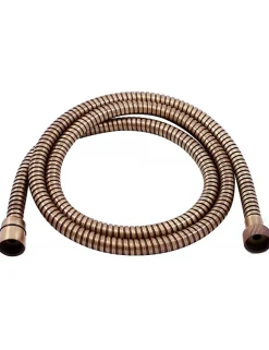 Mitigeur baignoire mural LABE en laiton bronze-Bronze-Avec douchette à support pivotant-Bronze--26 -