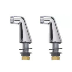 Mitigeur baignoire thermostatique DURAVIT Wave chromé brillant avec colonnettes