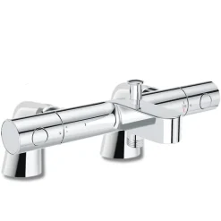 Mitigeur baignoire thermostatique GROHE Precision Get + Colonnettes Luxe chromé