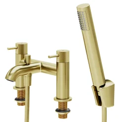 Mitigeur bain douche + douchette, laiton doré, GoodHome Owens